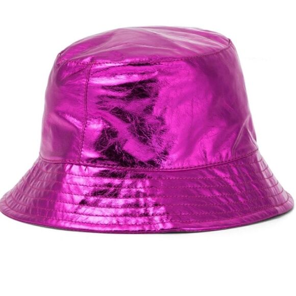 NWT Isabel Marant Haley metallic leather bucket hat - Picture 4 of 5